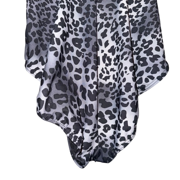 MIRACLESUIT Kitty Galore Leopard Print Black Gray One Piece Ruched Swimsuit 14 - Picture 10 of 15